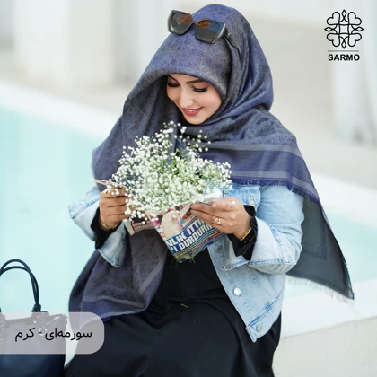 روسری ژاکارد رونا خطی