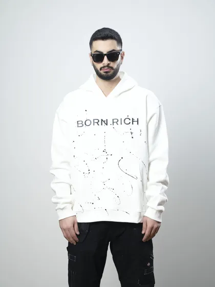 هودی مدل SPLASH سفید برند بورن ریچ bornrich