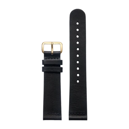 بند چرم تریوا مدل Black Classic-Gold