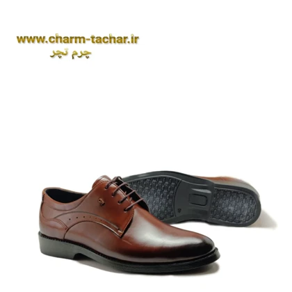 کفش رسمی بندی مردانه چرم طبیعیsi190