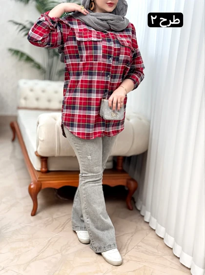 مانتو داکرون چهارخونه 3256