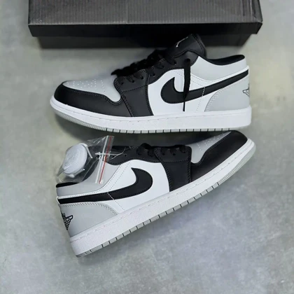 کفش نایک ایر جردن وان لو مشکی طوسی شادوو Nike Air Jordan 1 Low Shadow