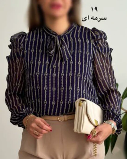 شومیز حریر آستین پفی5