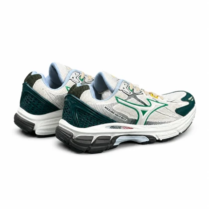کفش کتانی مردانه و بزرگ پا (کیفیتاورجینال) مدل میزانو کرم سبز Mizuno