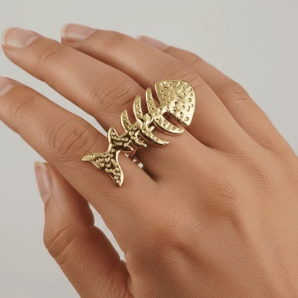 انگشتر دخترانه مدل ماهی