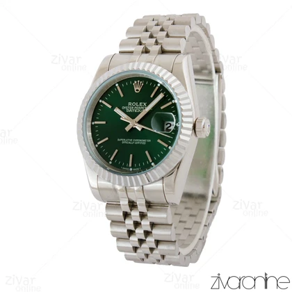 ساعت رولکس دیت جاست مردانه سیلور صفحه سبز 105237