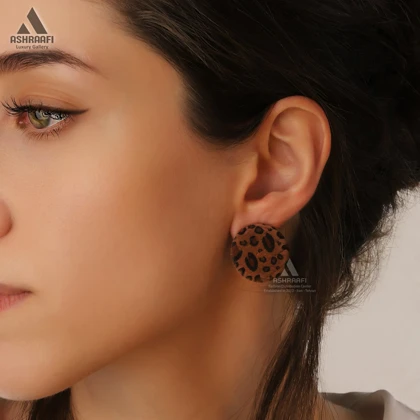 گوشواره زنانه طرح پلنگ Leopard Earrings BR2