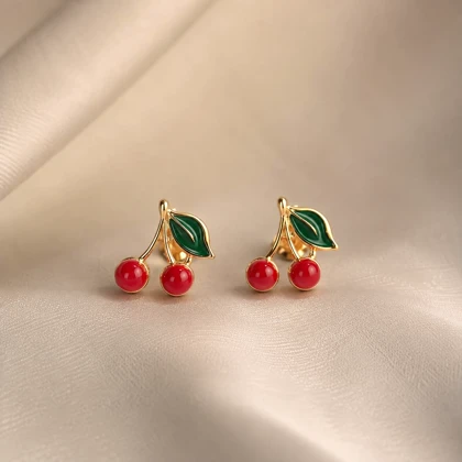 گوشواره گیلاس مینیمال