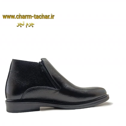 نیم بوت مردانه بغل زیپ‌دار چرم طبیعی کد 142