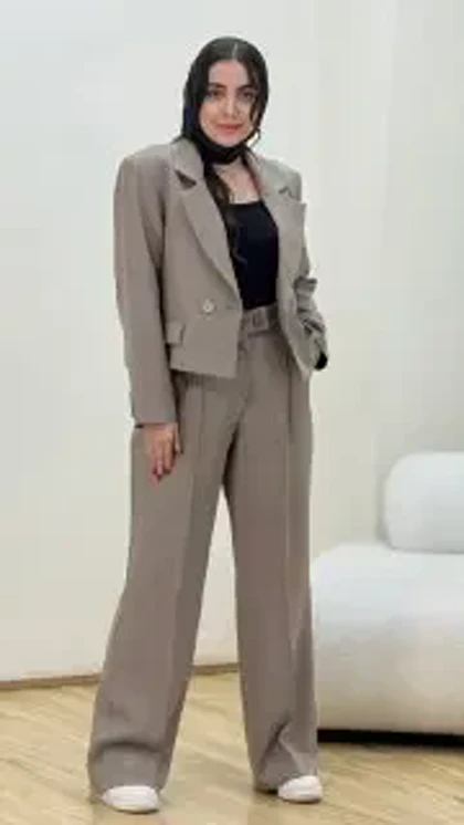 ست کراپ وشلوار بزایاق