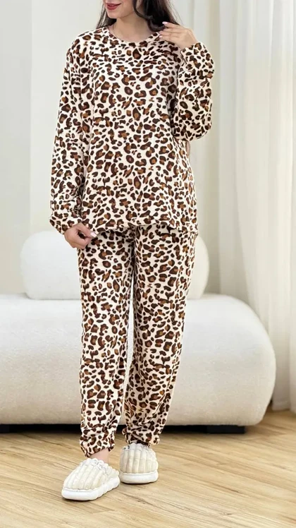 ست بلوز و شلوار پلنگی