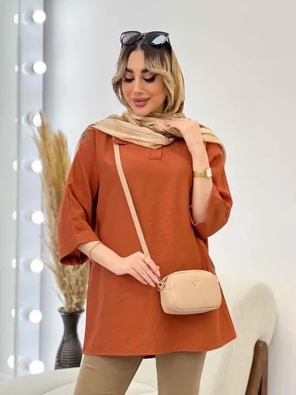 مانتو جلو بسته یقه دار