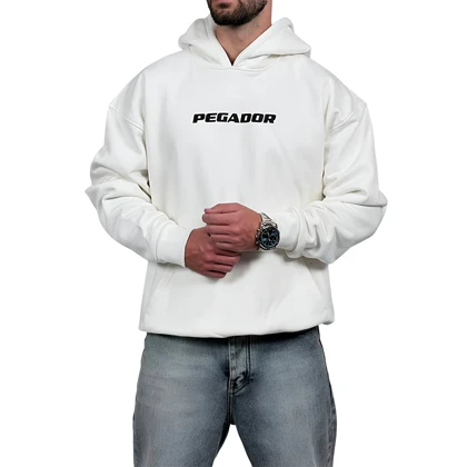 هودی پنبه سه نخ سفید مدل پگادور