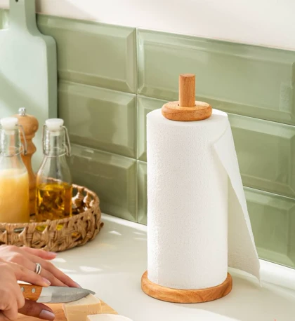 استند دستمال رولی چوبی بلند -RTH-01L