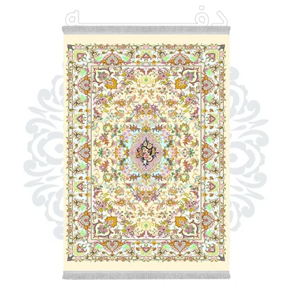 فرشینه از جنس پارچه هازان مخمل ترک طرح سنتی و مدرن برند دفه کد DHU244
