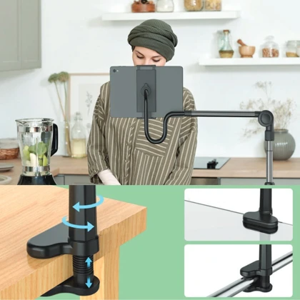 هولدر مگنتی گوشی موبایل و تبلت قابل اتصال به لبه میز و تخت پورودو PDLMGS92BK