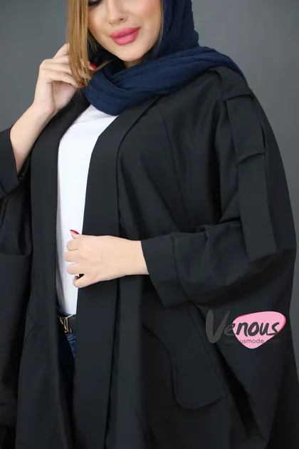 مانتو پانچ آستین بنددار