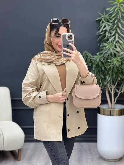 مانتو لینن شش دکمه