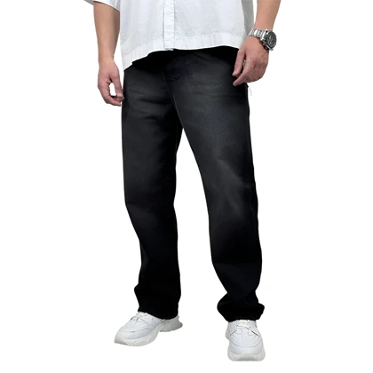 شلوار جین بگ مردانه مشکی مدل ساده