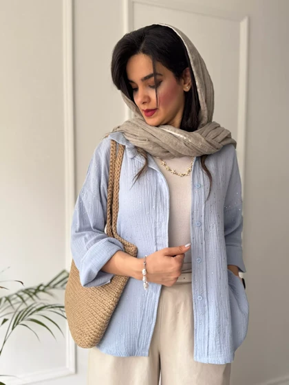 مانتو شومیزی پاستیلی میلانی