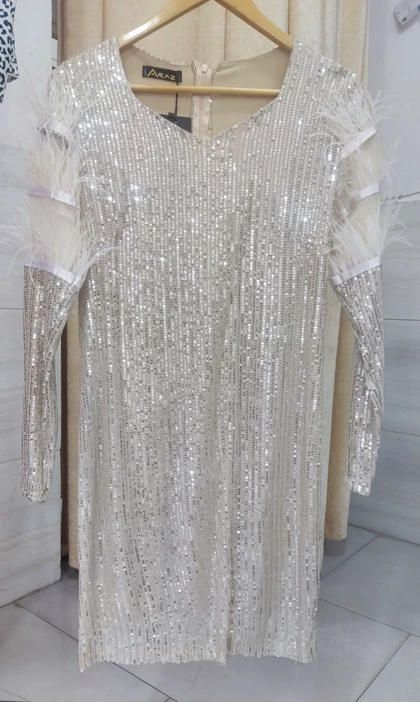 پیراهن مجلسی پولکی کد 1039