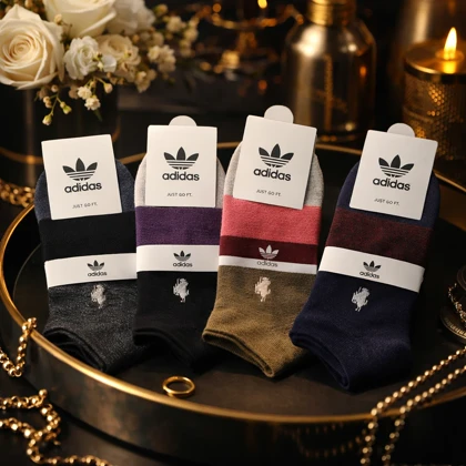 تولیدی جوراب مچی نخی فانتزی اسپرت 12 جفتی برند آدیداس