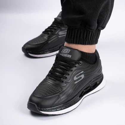 کتانی اسپرت مردانه و زنانه مدل اسکیچرز SKECHERS رنگ مشکی