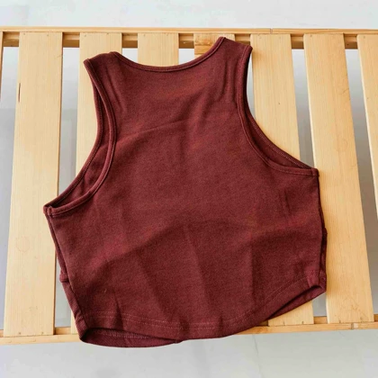 کراپ تاپ قهوه ای زنانه - کد 821