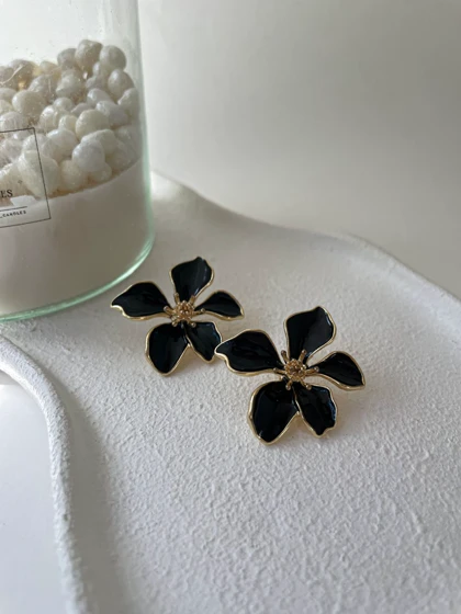 گوشواره میناکاری گل