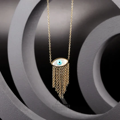 گردنبند چشم نظر Evil Eye Chain Fringe Necklace G