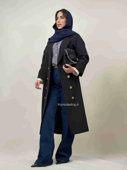 لانگ کت زنانه مدل نیلو
