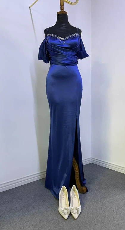 پیراهن ساتن مرواریدی