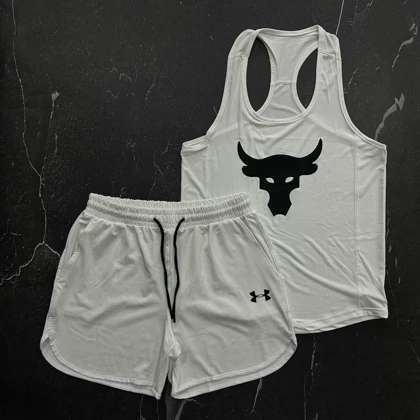 پکیج کد E869 شامل رکابی + شلوارک راک با 6 رنگ