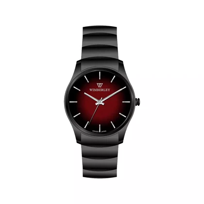 ساعت عقربه ای ویمبرلی مردانه فلزی مشکی صفحه قرمز WB-CS442G-X