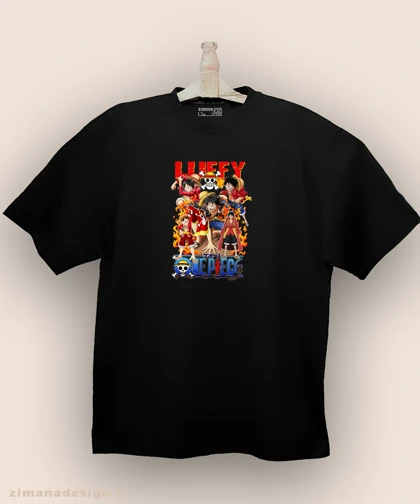 تیشرت لش مردانه و زنانه طرح وان پیس کد 911