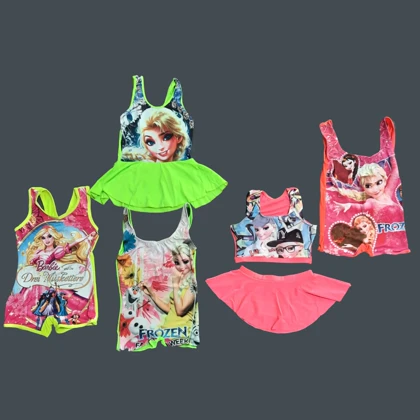 مایو دخترانه میکس در جین کد 53225 (بسته 12تایی)