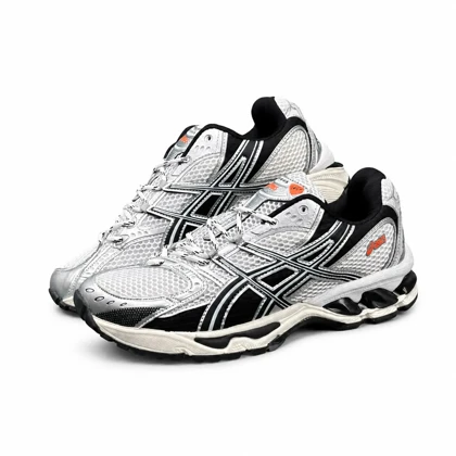 کفش کتانی مردانه مدل اسیکس طوسی سفید کرم ASICS