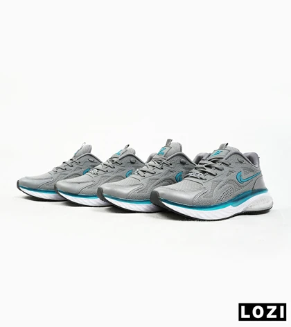 کفش کتانی مردانه طوسی سفید آبی Nike air max pluse