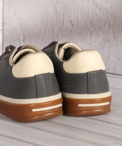 کفش ونس اسپرت طوسی تیره و کرم 8161