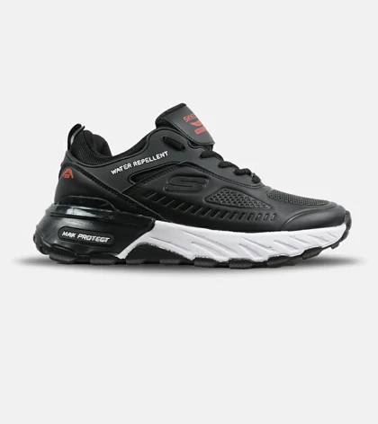 کفش کتانی مردانه مشکی سفید SKECHERS water repellent