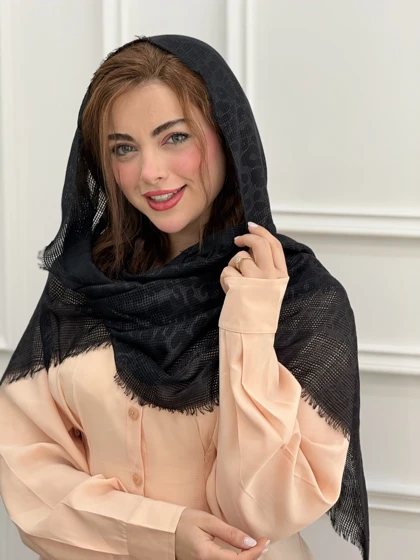 شال نخی حصیری دورریش پلنگی