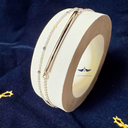 دستبند ست ظریف نقره ای