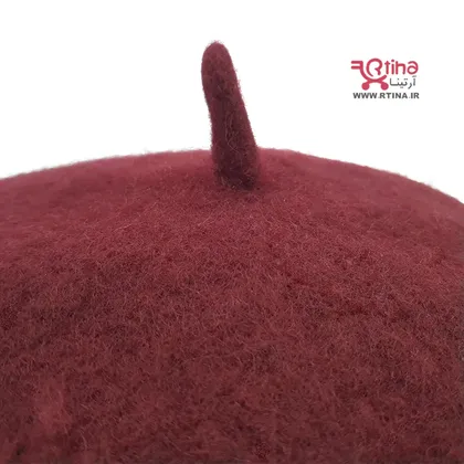 کلاه کج فرانسوی دخترانه و زنانه رنگ زرشکی
