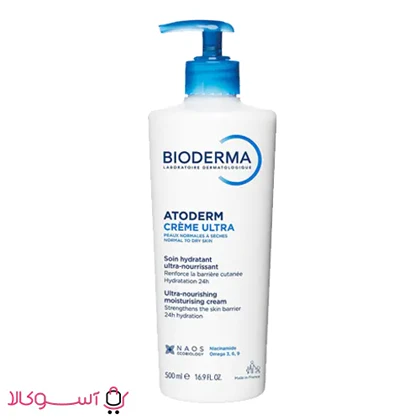کرم مرطوب کننده صورت و بدن بایودرما مدل Atoderm حجم 500 میل