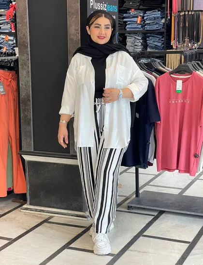 شلوار طرحدار فریال کد : 0059