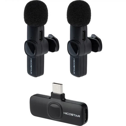 میکروفون یقه ای هایکواستار Hicostar مدل HS-MC521C با گیرنده USB-C
