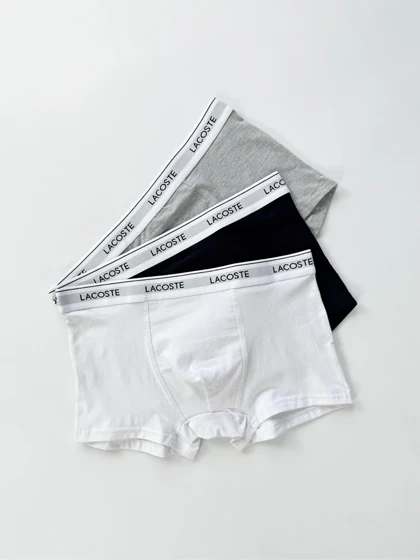 شورت پادار مردانه نخ پنبه لاگوست Lacoste