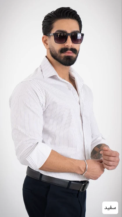 پیراهن مردانه راه راه اذین_کد4638