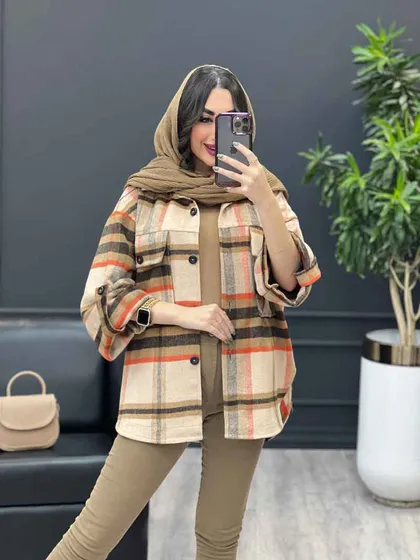 شکت چهارخونه آستین پاگن