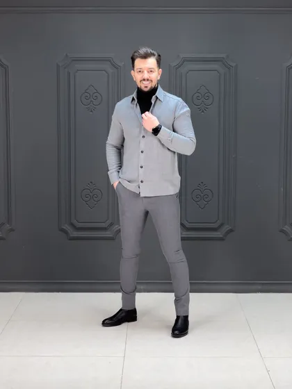 پیراهن 270605 AKOMOD طوسی
